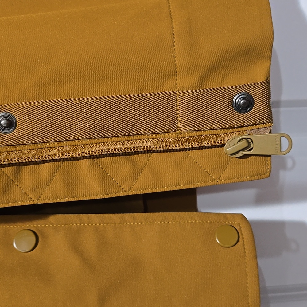 ATHLETA SUTRO RAINOUT TRENCH  HOODED RAIN JACKET COAT XS BRASS YELLOW GOLD - Picture 10 of 15